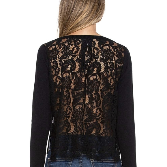 Joie Matrika Black Lace Sweater - Picture 1 of 8